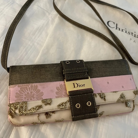 Vintage Christian Dior 2003 Limited Edition Brocade Gold Clutch Handbag Bag Silk - Picture 1 of 7